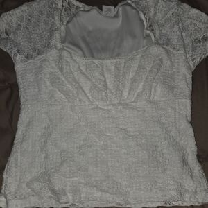 Elegant White Lace Women's Top